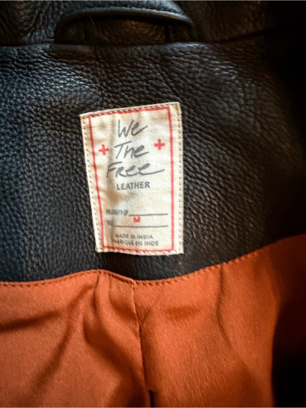 Free People M 100% Leather Jacket - Picture 3 of 3